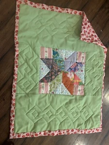 Handmade Baby Girl Blanket Quilt Made In US - Picture 1 of 6