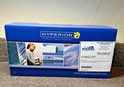 Сменный черный картридж с тонером совместимый с CF280A Hyperion для HP 80A LaserJet - Изображение 1 из 3
