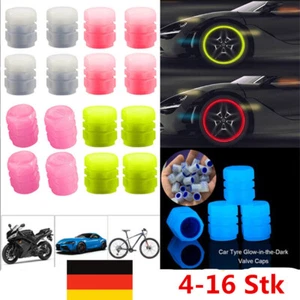 8/16 Universelle Leuchtend Fluoreszierende Ventilkappen Abdeckung für Autoreifen - Bild 1 von 17