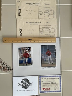 Griffey Jr 2000 Topps Stars Vault 1/1 Front And Back Match Print Photos - Image 1 of 4