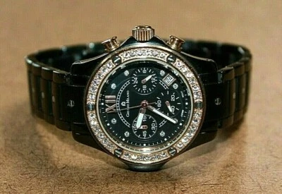 HTF Giorgio Milano Black PVD SS Women's Chronograph Watch GM814RGL-BK [041WEI] - Image 1 of 4