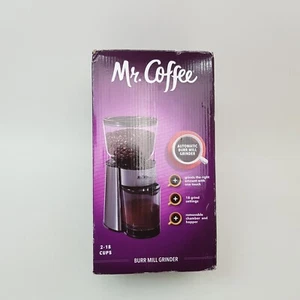 Mister Coffee Automatic Burr Mill Grinder Model #BVMC-BMH23 STAINLESS 2-18 Cups - Picture 1 of 16