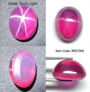 10,95 carati 13,3x10,4 mm zaffiro rosso rubino stellato 6 raggi laboratorio corindone VDO RRS7064 - Foto 1 di 5