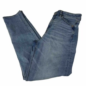 American Eagle Mom-Jeans Damen Größe 8 x lang helle Waschung blau Stretch #2146 - Bild 1 von 12