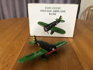 VINTAGE TRAVEL AIR MODEL R JOHN DEERE JD1837 AIRPLANE BANK W/BOX SPECCAST 1992 - Picture 1 of 22