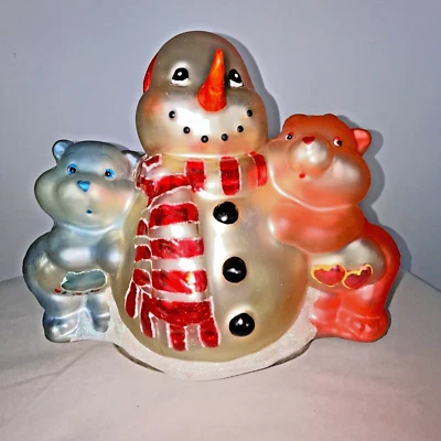 Ornamento de mesa de Natal Care Bears 12" cartões Carlton 2004 compartilhamento carinhoso - Imagem 1 de 4