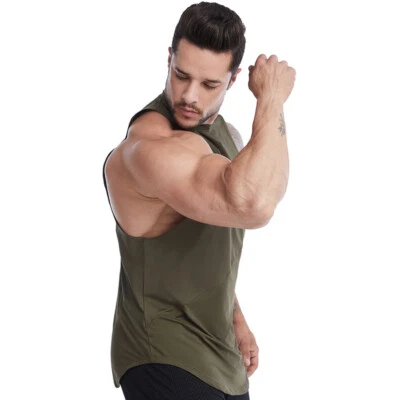 Sleeveless Men's Vest Bodybuilding Mesh Top Gym Running Shirt Clothing Men's Top - Image 1 of 4