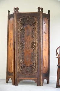 More details for carved indonesian teak dressing screen