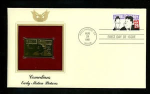 US FDC #2562-2566 PCS / Gold Foil 1991 Hollywood CA Comedians Hirschfeld Set 5 - Picture 1 of 10