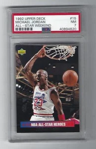 Michael Jordan 1992 Upper Deck All-Star Weekend Card # 15 PSA NM - 7, - Picture 1 of 2