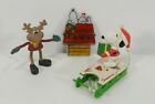 Vtg 3-PC Snoopy Sled, Peanuts United Feature Syndicate & Translucent Dog House