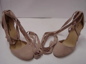 Just Fab Emmille Women Shoes Block Heels Size 8 Pink With Flowers Ankle Straps - Picture 1 of 9