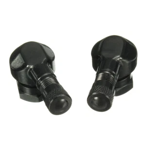 1Pair 11.3mm CNC Aluminum Black Motorcycle 90 Degree Rim Wheel Tire Valve Stems - Picture 1 of 6