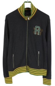 Gant Sweatshirt Herren Groß Dehnbar Mischung Muster Reißverschluss Hoher Kragen - Bild 1 von 11