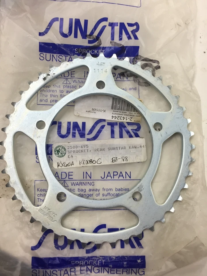 Piñón Sunstar Kawasaki 44T Kx60 Kdx80 '83-'88 Foto 1 de 1