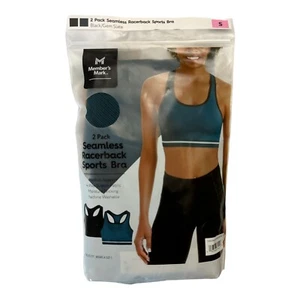 Member's Mark Sports Bras Women's 2-Pack Seamless Racerback Medium Support - Picture 1 of 6