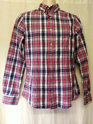 GANT SKIPPER Мадрас резинке клетку пуговицах многоцветный длинным рукавом рубашка Sz S - Изображение 1 из 4