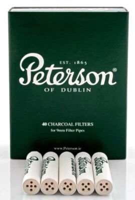 Pfeifenfilter Peterson mit Aktivkohle 9mm Filter für Pfeifen 40er Box - Bild 1 von 2