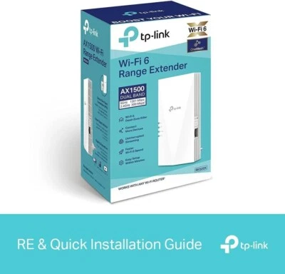 TP-Link Mesh WiFi 6 Booster WiFi Range Extender Internet Booster RE500X UK Plug - Image 1 of 4