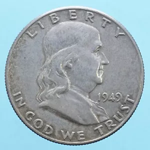 AMERICA 1/2 DOLLARO 1949 FRANKLIN CURRENCY UNITED STATE OF AMERICA COINS - Bild 1 von 2