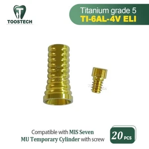 20 Stück Multi Unit Temporär Titan Zylinder MU Ti Hülse passt zu MIS Seven - Bild 1 von 8