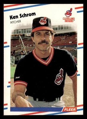 Ken Schrom 1988 Fleer #614 Cleveland Indians *190 - Image 1 of 2