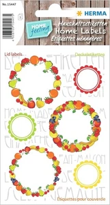 HERMA Home Labels - Marmeladen Etiketten, Küchen Aufkleber , 18 Stück, ø 24/43mm - Bild 1 von 1