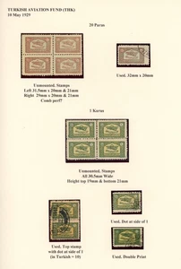 Turkey Stamps 1929 Turkish Aviation Fund Airmail w Double Print Error, Blks 4 VF - Picture 1 of 2