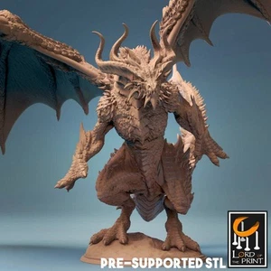 Bahamut Platinum Dragon | ESCALA DE MESA | TTRPG Dragon Miniature | Reescala Mini - Imagen 1 de 4