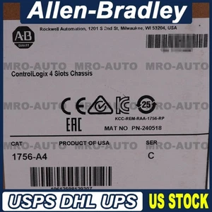 AB 1756-A4 ControlLogix 4 Slots Chassis New Factory Sealed 1756A4 - Picture 1 of 5