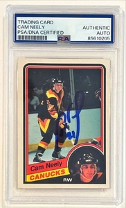 1984-85 OPC Cam Neely Vancouver Canucks Signed Auto RC Rookie Card #327 PSA DNA - Picture 1 of 1