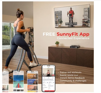 SUNNY HEALTH COMPACT FOLDUP TRAINER ELLIPTICAL SUNNYFIT APP SF-E902 WARRANTY - Image 1 of 4