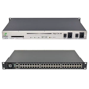 Digi CM 48 Dual Power 50001856-01 50000687-02 48-Port Console Server + Rack Ears - Picture 1 of 6