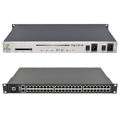 Digi CM 48 Dual Power 50001856-01 50000687-02 48-Port Console Server + Rack Ears - Image 1 of 4