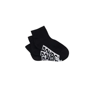 3 Pairs X Bonds Kids Cushioned Quarter Crew Black Socks - image 1 of 2
