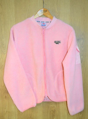 Hi-Tec Pink Teddy Bear Fleece Bomber Jacket - Size Extra Large XL  - Image 1 of 4