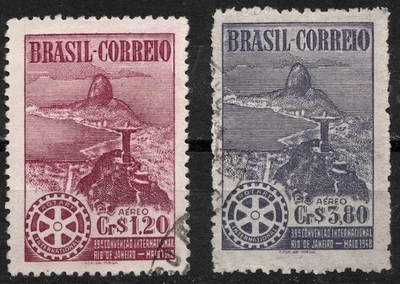 #C66-#C67 RHM:A63-A64 1948 used Brazil Correio Rotary International Convention - Image 1 of 2