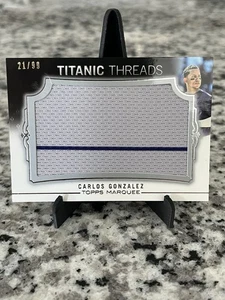 2011 Topps Marquee Carlos Gonzalez Titanic Threads /99 - Bild 1 von 2