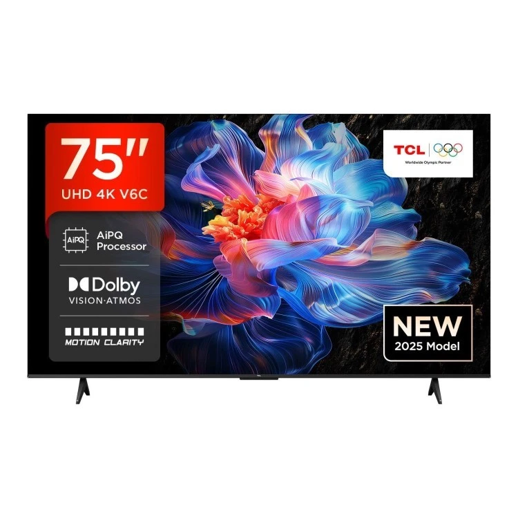 TCL 75V6C-UK TV 190.5 cm (75") 4K Ultra HD Smart TV Wi-Fi Metallic 330 cd/m²