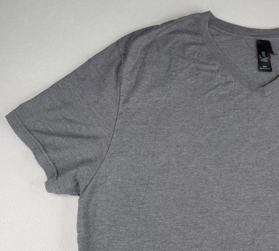 Camisa Hanes Suave Para Hombres 2XL Gris Jaspeado Cuello en V Manga Corta Mezcla de Algodón en Blanco Foto 1 de 4