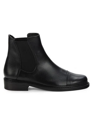 Botas Chelsea Stuart Weitzman Gobi para mujer 5 negras de cuero con puntera al tobillo JOBB1016 Foto 1 de 4