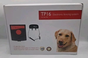 Valla Eléctrica PERROS TP16 Sistema de Esgrima Impermeable - 2 Collares NUEVA CAJA ABIERTA - Imagen 1 de 8