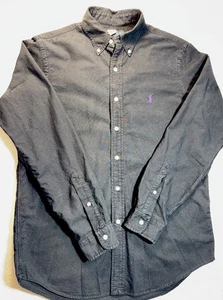 Poni Ralph Lauren negro manga larga con botones para hombre mediano púrpura - Imagen 1 de 7