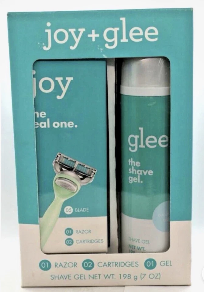Kit de Afeitado Joy + Glee 1 Maquinilla de Afeitar 2 Cartuchos 1 Gel - Aloe Pepino - Nuevo Foto 1 de 1