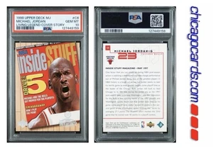 PSA 10 gemas como nuevas Michael Jordan 1998 cubierta superior Living Legend historia de portada C6 - Imagen 1 de 7