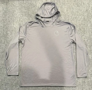 Carhartt Force Sun Defender Hoodie Mens L Light Weight Pullover Long Sleeve 113 - Picture 1 of 4