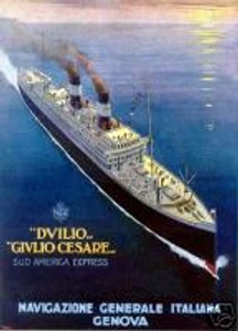 E.Calamandrei-N.G.I.-Duilio-Giulio Cesare-piroscafo - Picture 1 of 1