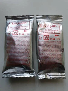 Lexmark 24 x 2 Genuine Tri-Colour Ink Cartridges X3500, X4500, Z1400 Series - Picture 1 of 5