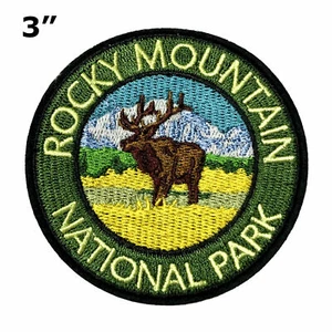 Rocky Mountain National Park Patch Embroidered Hook Loop Applique Nature Travel  - Picture 1 of 11