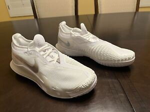 New Nike Court React Vapor NXT White Silver Tennis Sneaker Shoes Size US 12